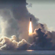 A Bulava ballistic missile rises from the Borei-class submarine Yuriy Dolgorukiy